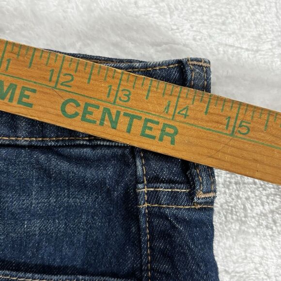 Lucky Brand Women's Blue Lucky Pins Jean Short W/Exposed Fly  Buttons 4/27 Dark - Picture 10 of 13